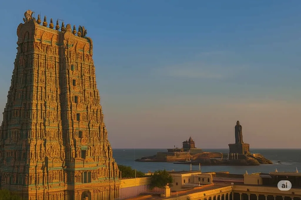 MADURAI – RAMESHWARAM – KANYAKUMARI KOVALAM –TRIVANDRUM – 06 nights – 07 days